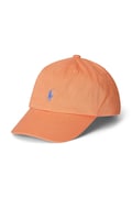 Polo Ralph Lauren czapka z daszkiem bawełniana dziecięca kolor pomarańczowy z aplikacją 322785653065