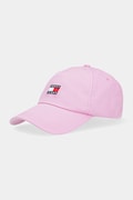 Tommy Jeans berretto da baseball in cotone colore beige con applicazione AW0AW16991