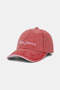 Bavlnená šiltovka Pepe Jeans WEI CAP ružová farba, s nášivkou, PL040364