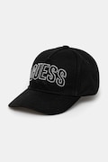 Guess sapca INES femei, culoarea negru, neted, W5GZ15 WEGD0