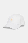 Бавовняна бейсболка Tommy Hilfiger колір білий з аплікацією AW0AW17128