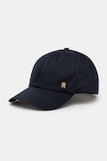 Bavlněná baseballová čepice Tommy Hilfiger tmavomodrá barva, AW0AW17138