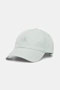 Calvin Klein Jeans șapcă de baseball din bumbac culoarea turcoaz, cu imprimeu, LV04K5024G