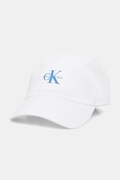 Calvin Klein Jeans baseballová čepice dámská bavlněná bílá LV04K5027G