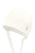 Jamiks czapka dziecięca SEANNA kolor biały z cienkiej dzianiny JWH065