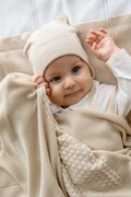 Kapa za bebe Jamiks REMI boja: bež, od tanke pletenine, JWH115