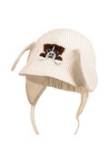 Jamiks czapka bawełniana niemowlęca SEAMUS kolor beżowy z cienkiej dzianiny bawełniana JLH159