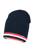 Detská čiapka Jamiks TYLER tmavomodrá farba biela, z tenkej pleteniny, JWH042