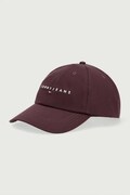Tommy Jeans czapka bejsbolówka męska bawełniana bordowa AM0AM12958