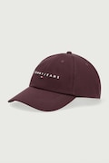Tommy Jeans czapka bejsbolówka męska bawełniana bordowa AM0AM12958