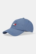 Tommy Jeans șapcă de baseball din bumbac culoarea turcoaz, cu imprimeu, AM0AM12933