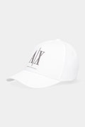 Armani Exchange czapka z daszkiem bawełniana kolor biały XM000811 AF13343