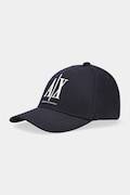 Armani Exchange czapka z daszkiem bawełniana kolor granatowy z aplikacją XM000811 AF13343