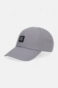 HUGO czapka z daszkiem Jake-ME kolor szary z aplikacją 50539554