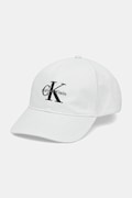 Calvin Klein Jeans czapka z daszkiem bawełniana kolor biały z aplikacją LV04G5004G