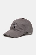 Calvin Klein Jeans czapka z daszkiem bawełniana kolor szary z aplikacją LV04G5004G