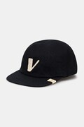 Visvim czapka z daszkiem wełniana Honus Cap kolor granatowy z aplikacją 125103003011