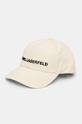 Бавовняна бейсболка Karl Lagerfeld колір бежевий з аплікацією A1W33071