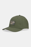 Бавовняна бейсболка Alpha Industries Crew Camo Cap колір зелений з аплікацією 156903