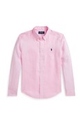 Detská bavlnená košeľa Polo Ralph Lauren ružová farba, 323967600002