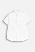 Coccodrillo cămașă de bumbac pentru copii culoarea alb, ELEGANT JUNIOR BOY