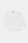Dětská bavlněná košile United Colors of Benetton bílá barva, 5DGXGQ00I