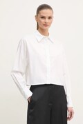 Бавовняна сорочка Calvin Klein жіноча колір білий relaxed класичний комір K20K208068