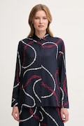 Tommy Hilfiger koszula damska kolor granatowy relaxed z kołnierzykiem klasycznym WW0WW44045