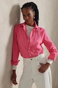 Polo Ralph Lauren linen shirt pink color regular 211970730