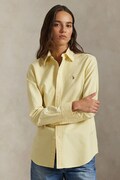 Polo Ralph Lauren koszula bawełniana damska kolor żółty relaxed z kołnierzykiem klasycznym 211970736