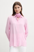 Košeľa s prímesou hodvábu Marella INACO dámska, ružová farba, regular, s klasickým golierom, 2513111161200