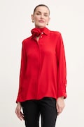 Košeľa s prímesou hodvábu Marella INACO dámska, červená farba, regular, s klasickým golierom, 2513111161200