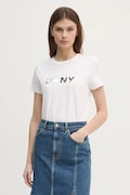 Dkny t-shirt donna colore bianco P4KHAWNA