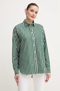 Lacoste cotton shirt women's green color relaxed CF0215