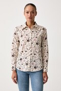 United Colors of Benetton koszula damska bawełniana beżowa paisley 5Q6SDQ0AY