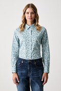 United Colors of Benetton koszula damska bawełniana niebieska paisley 5Q6SDQ0AY