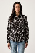 United Colors of Benetton koszula damska bawełniana czarna paisley 5Q6SDQ0AY