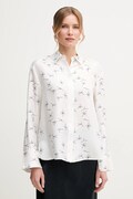 Шовкова сорочка MM жіноча колір білий relaxed класичний комір 2516111037600