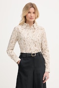 United Colors of Benetton cămașă de damă din bumbac bej paisley 5Q6SDQ07O