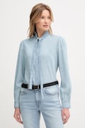 United Colors of Benetton camicia in cotone colore blu  5RZKDQ0BE