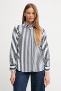 United Colors of Benetton cămașă din bumbac culoarea alb, cu guler clasic, regular, 59T7DQ0BH