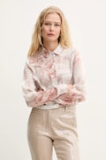 Košile Guess CLOUIS dámská, béžová barva, regular, s klasickým límcem, W5GH59 WDW82
