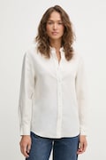 Πουκάμισο με μείγμα από λινό Calvin Klein χρώμα: μπεζ, K20K208321
