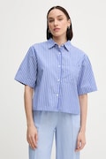 Tommy Hilfiger cămașă din bumbac culoarea violet, cu guler clasic, relaxed, WW0WW44717