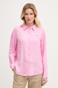 Tommy Hilfiger koszula damska lniana różowa WW0WW44679
