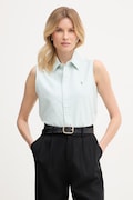 Polo Ralph Lauren cămașă pentru femei, din bumbac turcoaz simplă 211968896