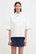 Βαμβακερό πουκάμισο Kenzo χρώμα: άσπρο, FF52CH2589LB.01