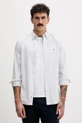 Tommy Jeans koszula bawełniana męska kolor żółty slim z kołnierzykiem button-down DM0DM20668