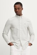 Tommy Jeans koszula bawełniana męska kolor zielony slim z kołnierzykiem button-down DM0DM20668