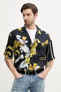 Košile Versace Jeans Couture pánská, černá barva, relaxed, s límečkem button-down, 78GAL2B0 NS632